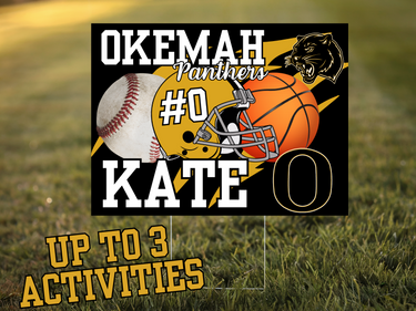 Multiple Activities Okemah Panthers 2 Yard Sign